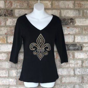 Kavio Women Fleur-de-lis top